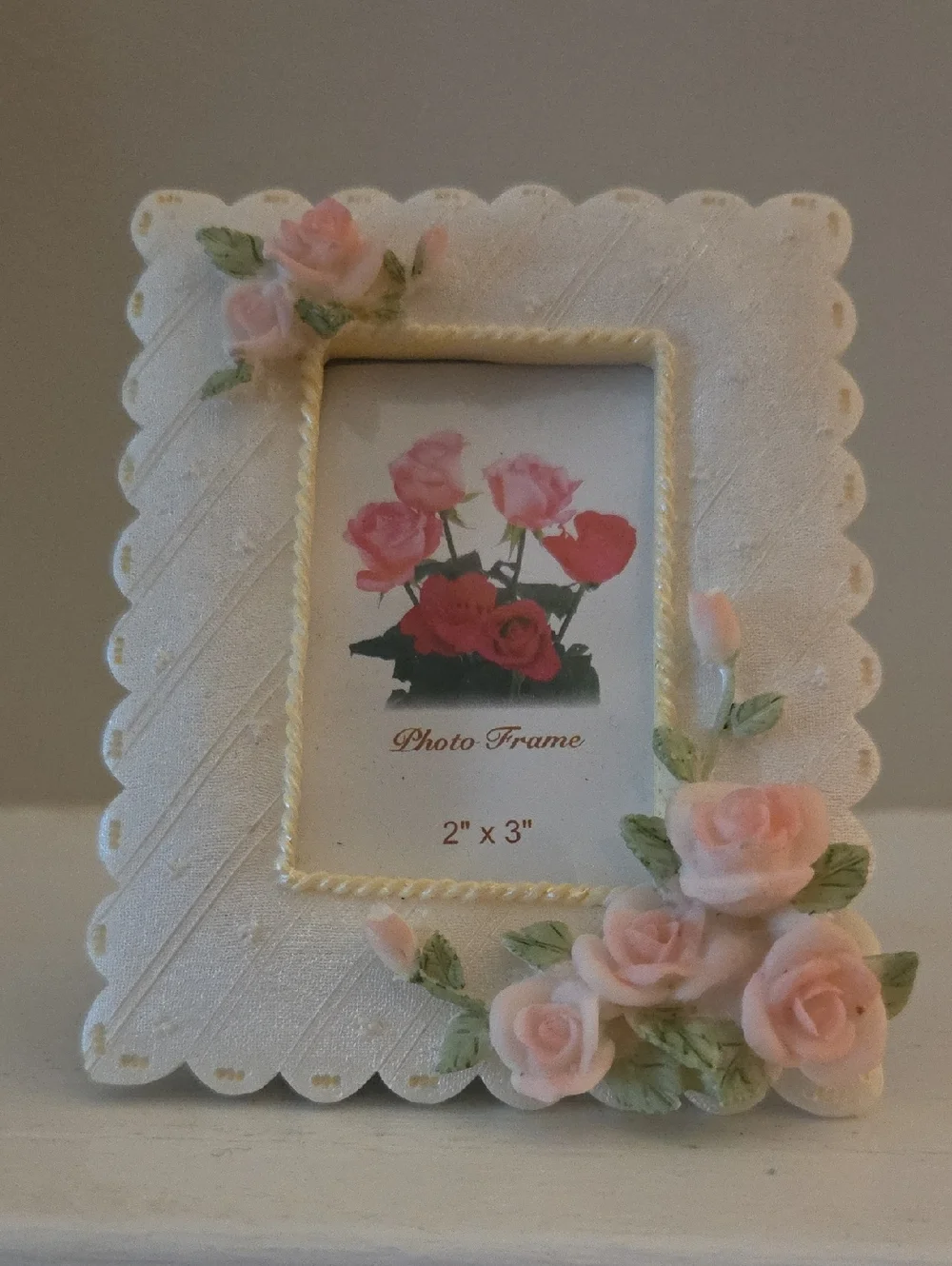 Ceramic Floral Photo Frame